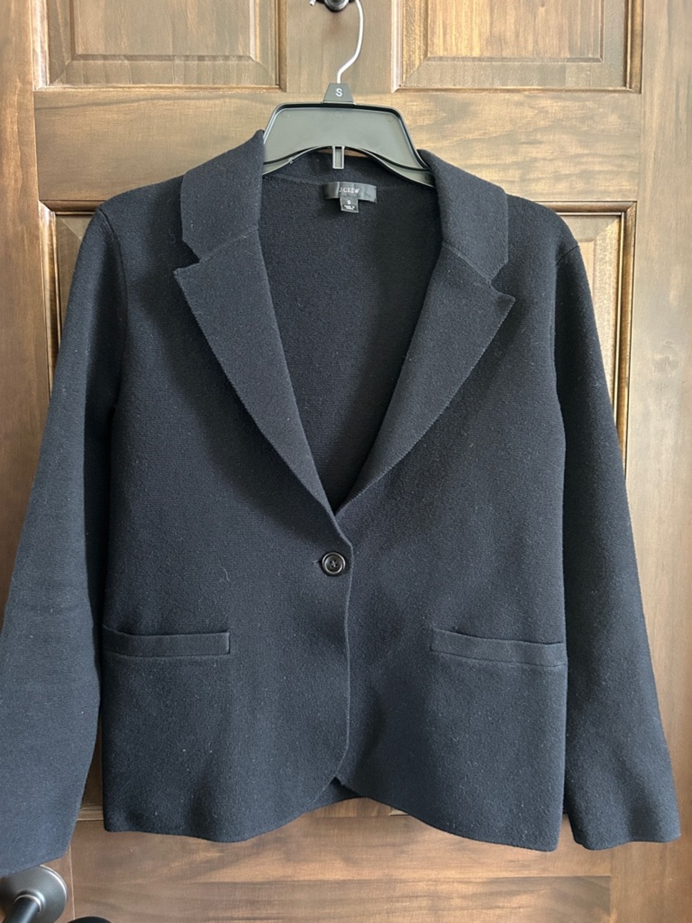 JCREW Camille Shrunken Sweater Blazer Black Excellent Pre-Owned Condition, Small